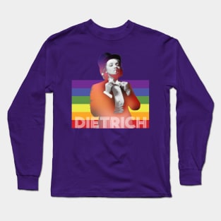 Rainbow Marlene Dietrich Long Sleeve T-Shirt